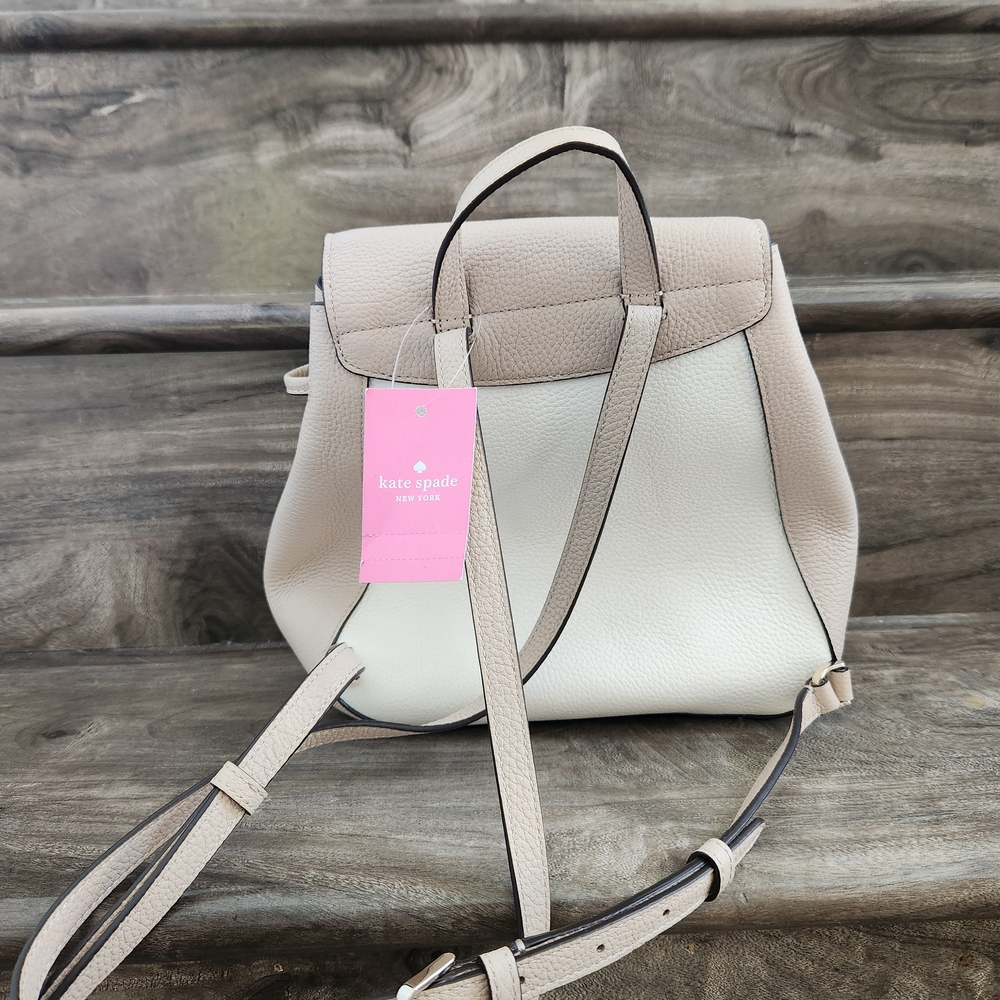 Kate Spade Beige and Cream Leather Backpack - Picture 5 of 5